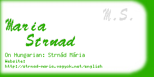 maria strnad business card